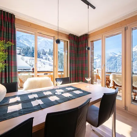 アパート Silberhorn Penthouse ヴェンゲン