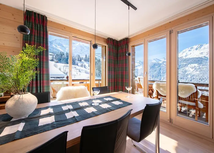 アパート Silberhorn Penthouse ヴェンゲン