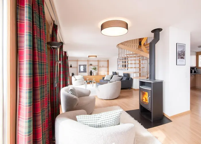 アパート Silberhorn Penthouse ヴェンゲン