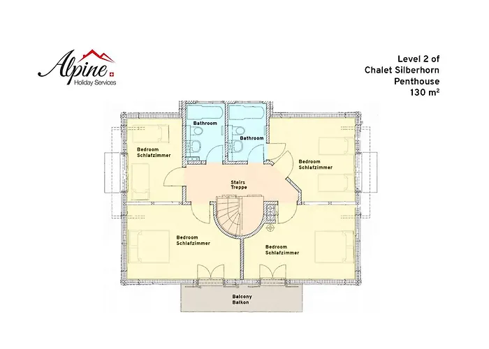 アパート Silberhorn Penthouse ヴェンゲン